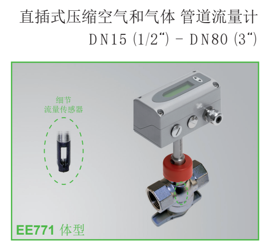 奧地利E+E EE772直插式壓縮空氣和氣體、管道流量計(jì)
